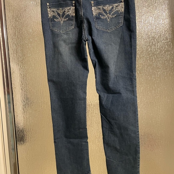 Wax Jean Women's Straight Leg Blue Jeans - Picture 2 of 4